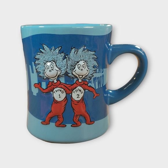 Dr Seuss Thing One And Two Universals Islands Of Adventure Blue 3D Coffee Mug - Picture 1 of 9
